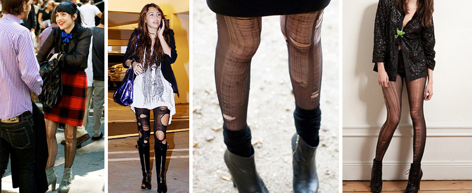 DIY Ripped & Burned Tights Tutorial